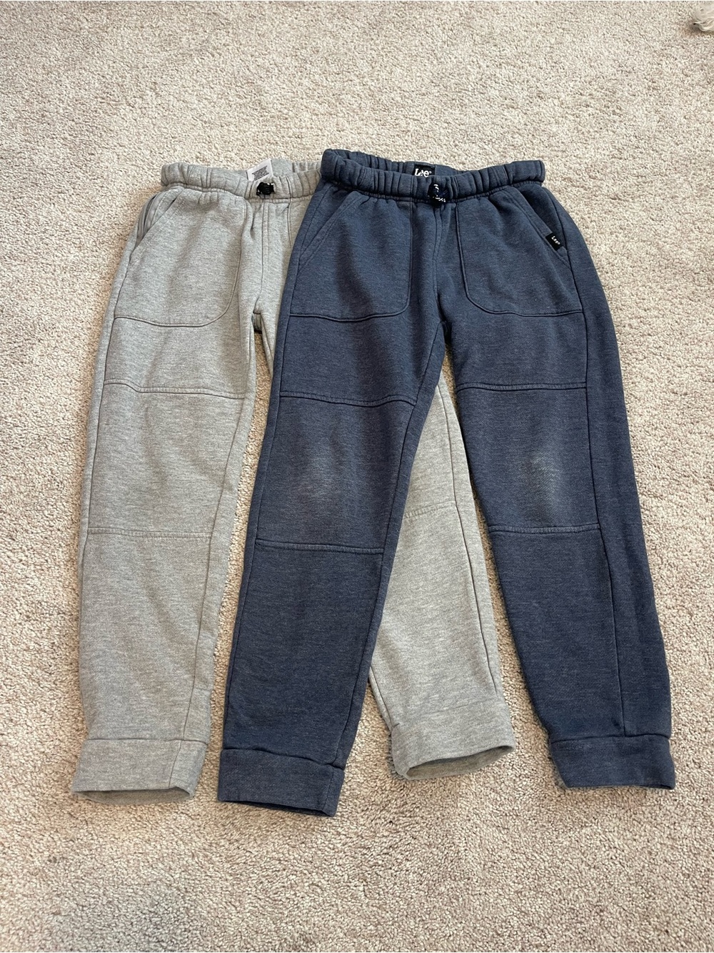 Lee Boys Jogger Pants Duo in Navy and Light Gray
